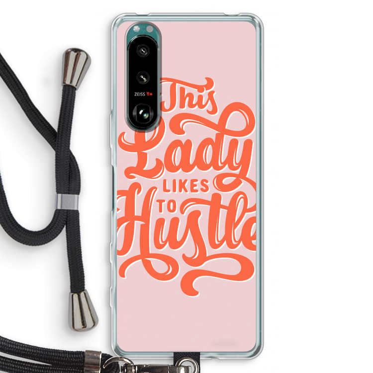 Hustle Lady: Sony Xperia 5 III Transparant Hoesje met koord