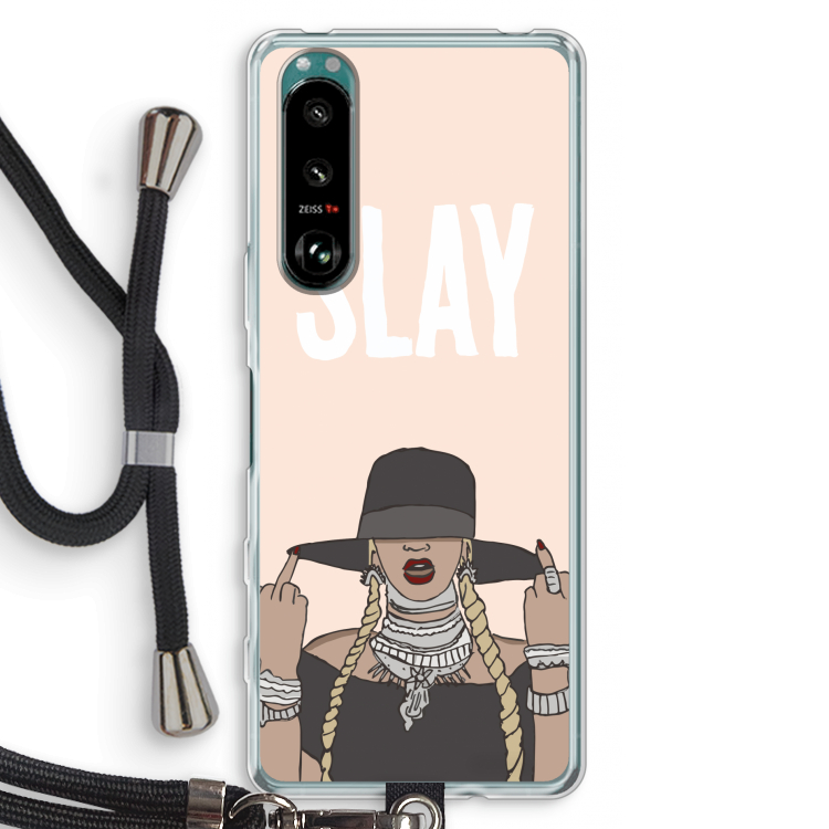 Slay All Day: Sony Xperia 5 III Transparant Hoesje met koord