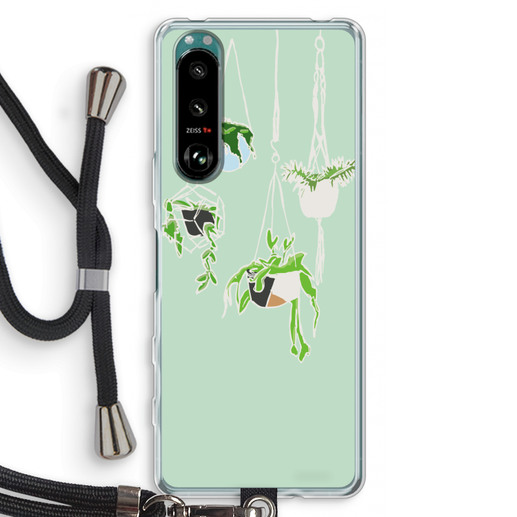 Hang In There: Sony Xperia 5 III Transparant Hoesje met koord