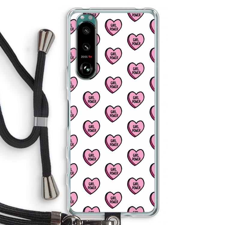 GIRL POWER: Sony Xperia 5 III Transparant Hoesje met koord