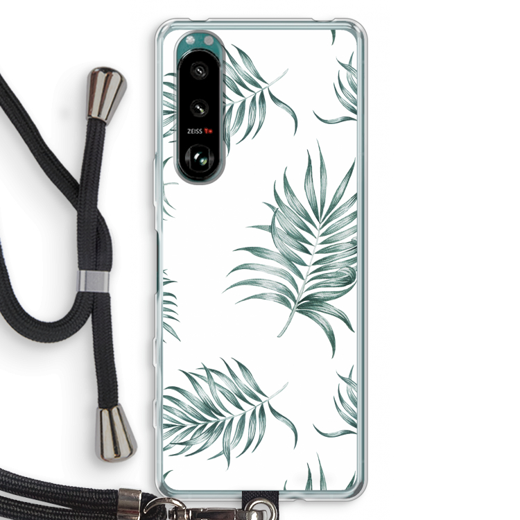 Simple leaves: Sony Xperia 5 III Transparant Hoesje met koord