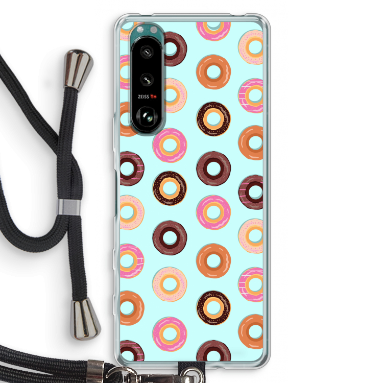 Donuts: Sony Xperia 5 III Transparant Hoesje met koord