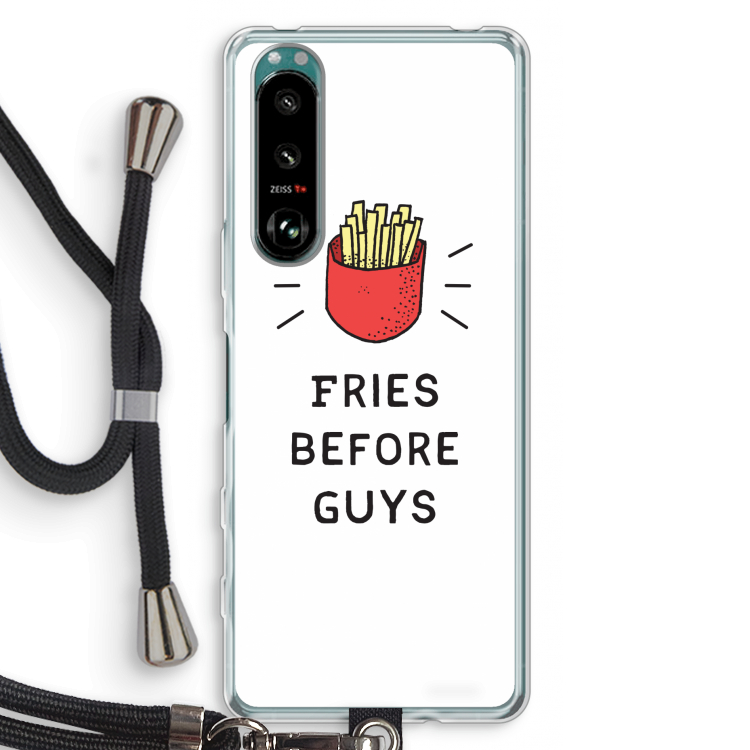 Fries before guys: Sony Xperia 5 III Transparant Hoesje met koord