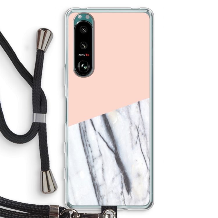 A touch of peach: Sony Xperia 5 III Transparant Hoesje met koord
