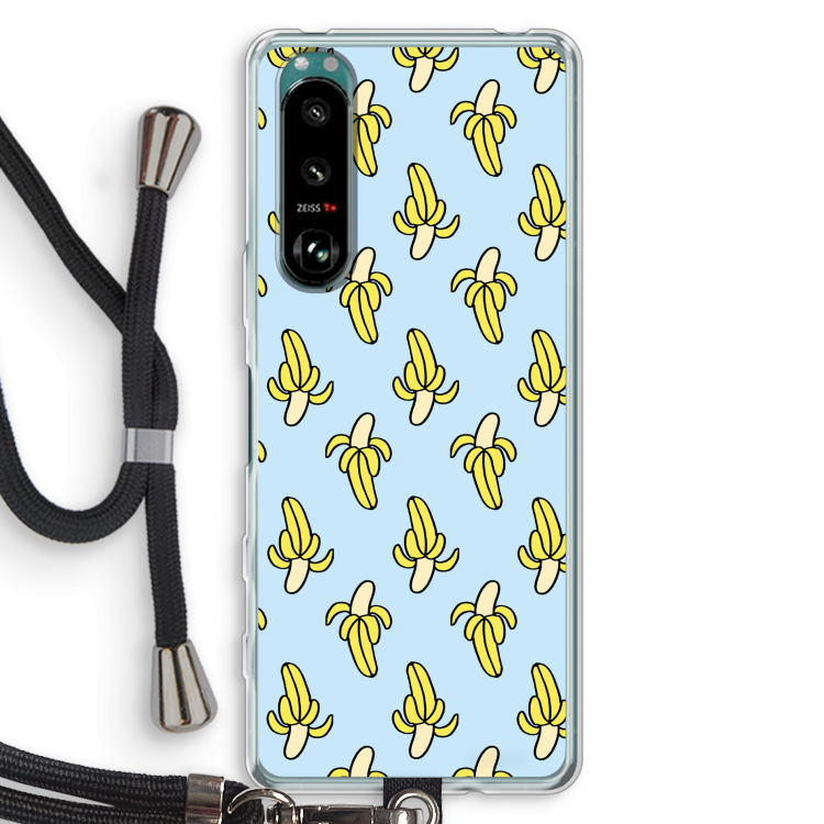 Bananas: Sony Xperia 5 III Transparant Hoesje met koord