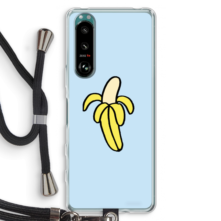 Banana: Sony Xperia 5 III Transparant Hoesje met koord