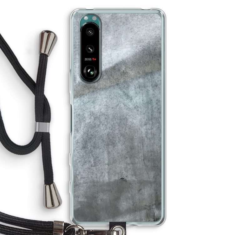 Grey Stone: Sony Xperia 5 III Transparant Hoesje met koord