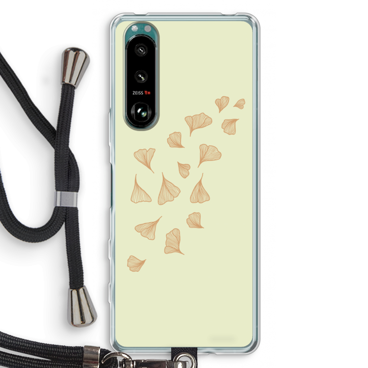 Falling Leaves: Sony Xperia 5 III Transparant Hoesje met koord