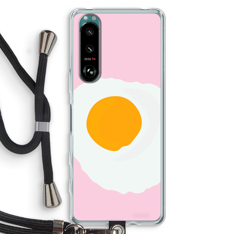 Sunny side up: Sony Xperia 5 III Transparant Hoesje met koord