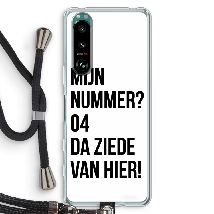 Da ziede van hier: Sony Xperia 5 III Transparant Hoesje met koord