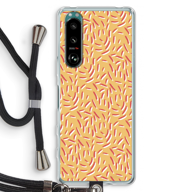 Camouflage: Sony Xperia 5 III Transparant Hoesje met koord