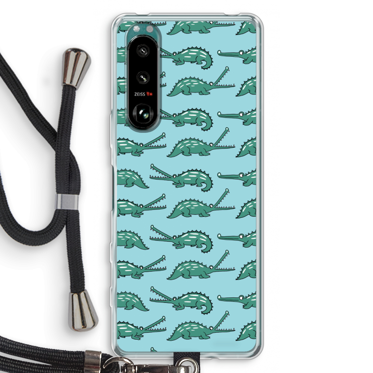 Kroko: Sony Xperia 5 III Transparant Hoesje met koord