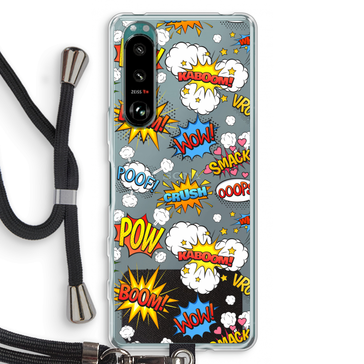 Pow Smack: Sony Xperia 5 III Transparant Hoesje met koord