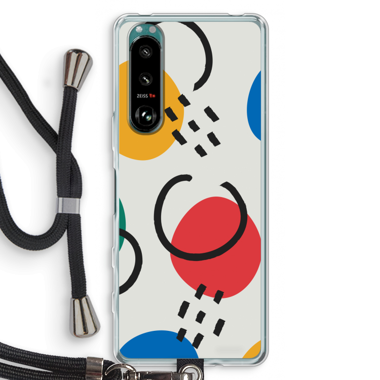 Illustratieve pop 3: Sony Xperia 5 III Transparant Hoesje met koord