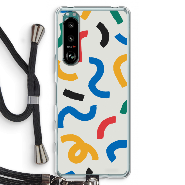 Illustratieve pop 2: Sony Xperia 5 III Transparant Hoesje met koord