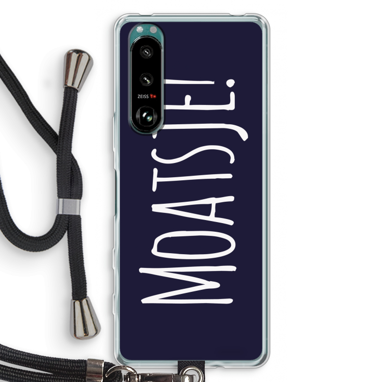 Moatsje!: Sony Xperia 5 III Transparant Hoesje met koord
