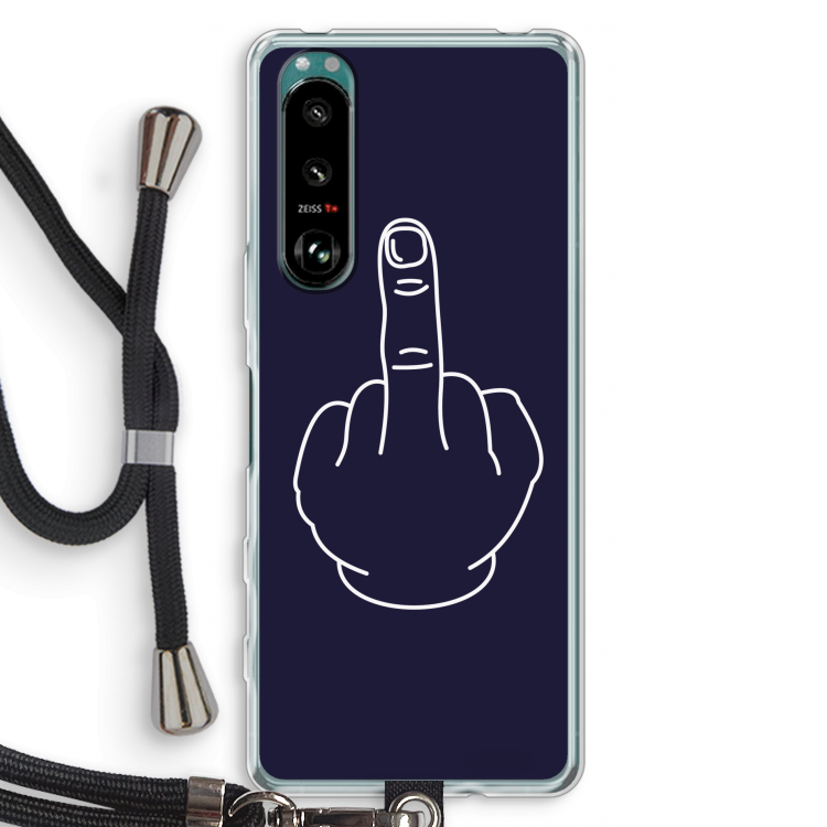 F**k U: Sony Xperia 5 III Transparant Hoesje met koord