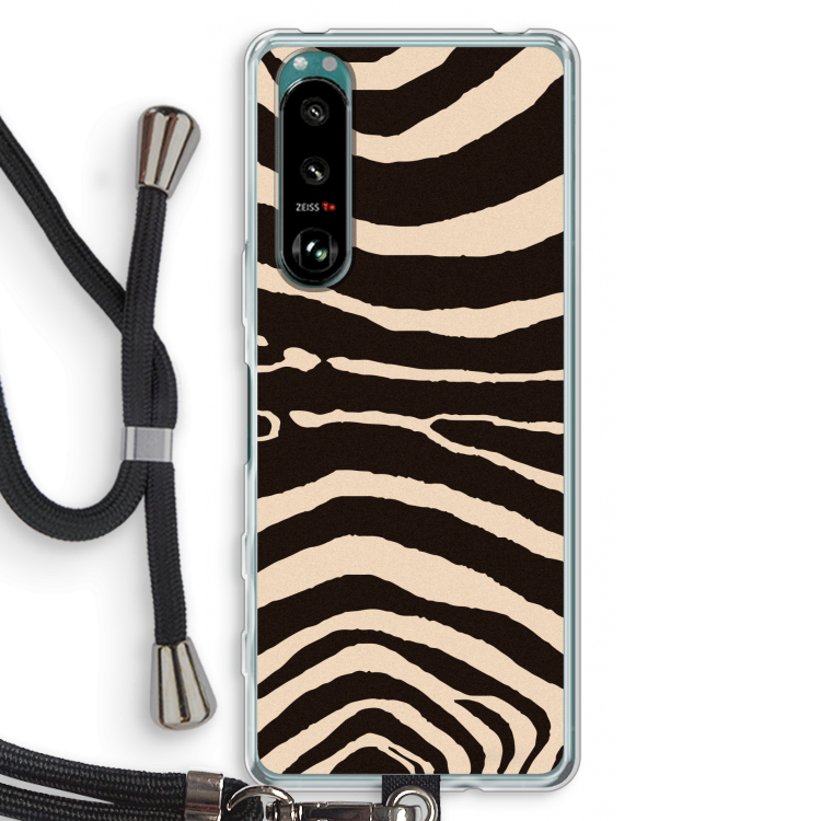 Arizona Zebra: Sony Xperia 5 III Transparant Hoesje met koord