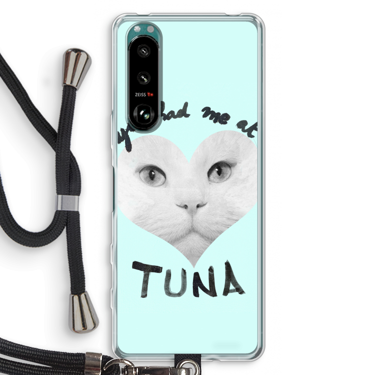 You had me at tuna: Sony Xperia 5 III Transparant Hoesje met koord