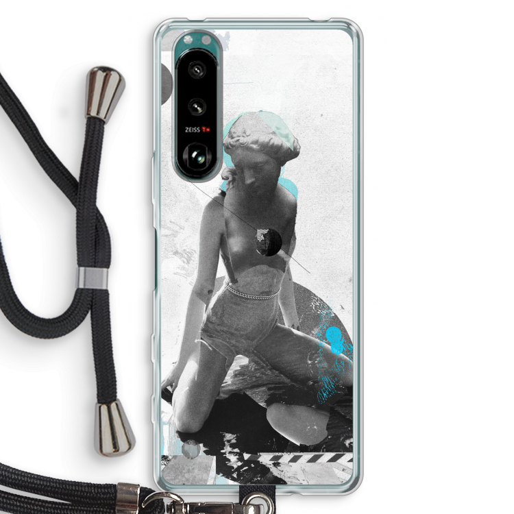 I will not feel a thing: Sony Xperia 5 III Transparant Hoesje met koord