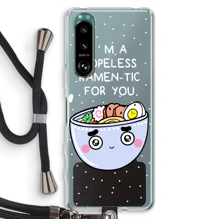 I'm A Hopeless Ramen-Tic For You: Sony Xperia 5 III Transparant Hoesje met koord