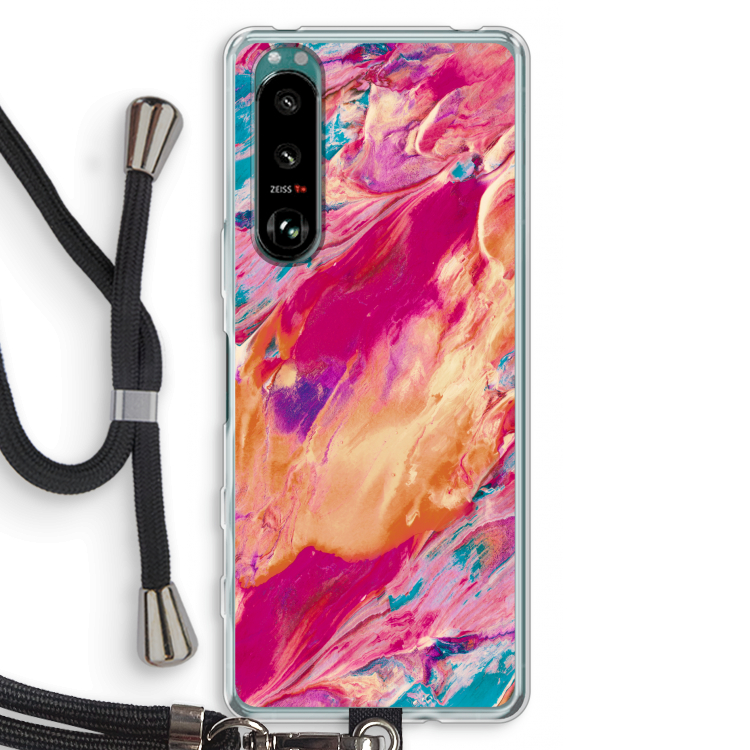 Pastel Echoes: Sony Xperia 5 III Transparant Hoesje met koord