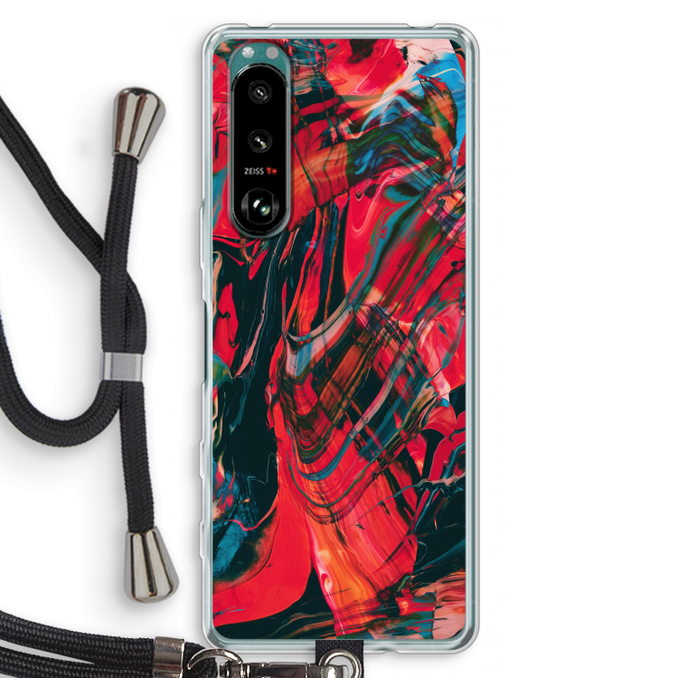 Endless Descent: Sony Xperia 5 III Transparant Hoesje met koord