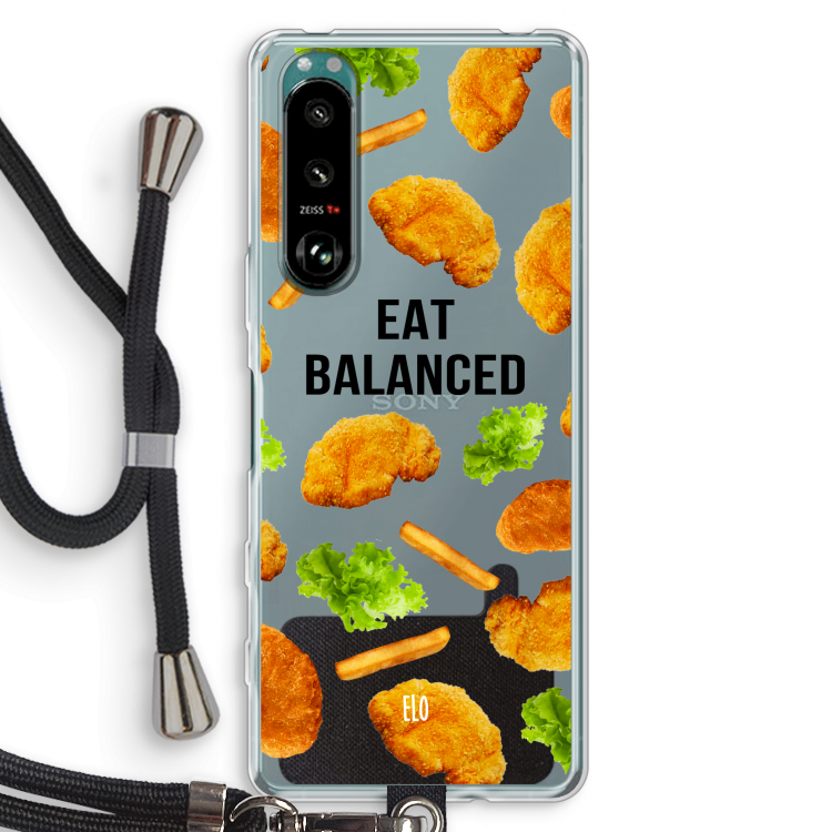 Eat Balanced: Sony Xperia 5 III Transparant Hoesje met koord