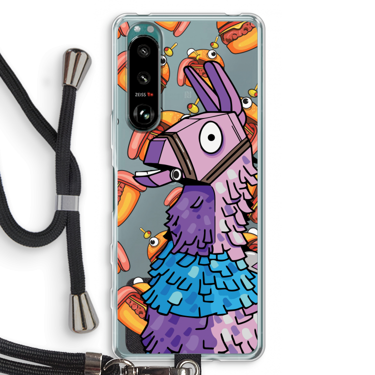 Loot Burger: Sony Xperia 5 III Transparant Hoesje met koord