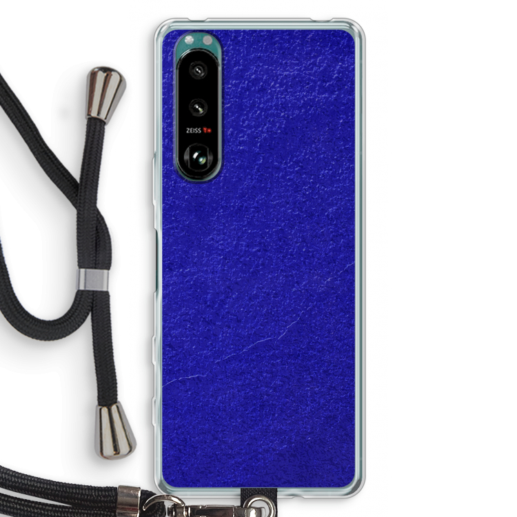 Majorelle Blue: Sony Xperia 5 III Transparant Hoesje met koord