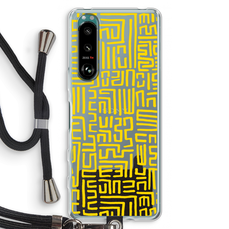 Majorelle Blue Print: Sony Xperia 5 III Transparant Hoesje met koord