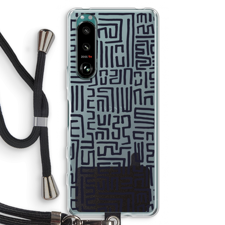 Moroccan Print: Sony Xperia 5 III Transparant Hoesje met koord