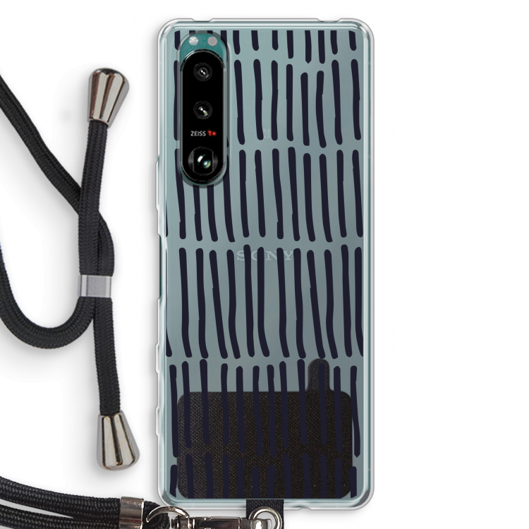 Moroccan stripes: Sony Xperia 5 III Transparant Hoesje met koord