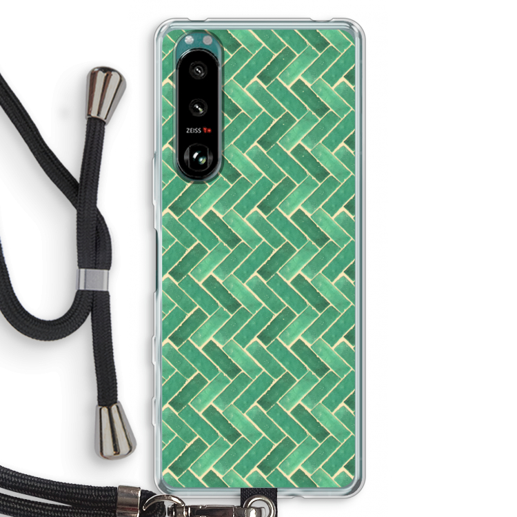 Moroccan tiles 2: Sony Xperia 5 III Transparant Hoesje met koord
