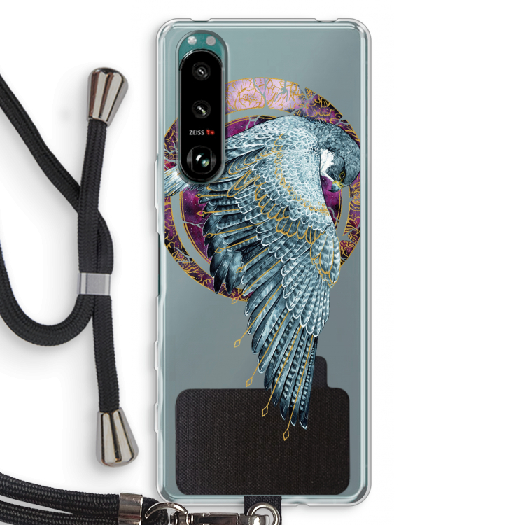 Golden Falcon: Sony Xperia 5 III Transparant Hoesje met koord