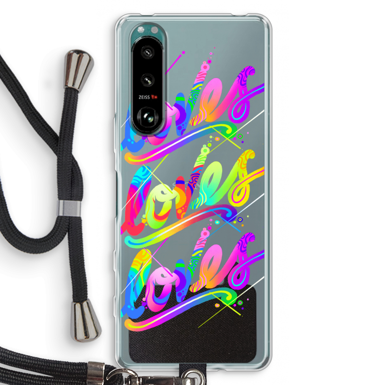 Loves: Sony Xperia 5 III Transparant Hoesje met koord