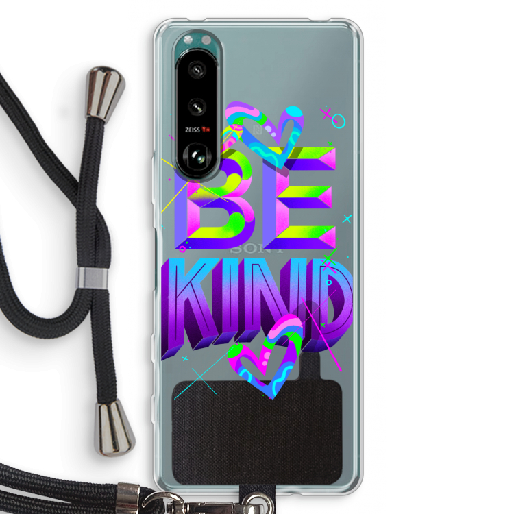 Be Kind: Sony Xperia 5 III Transparant Hoesje met koord