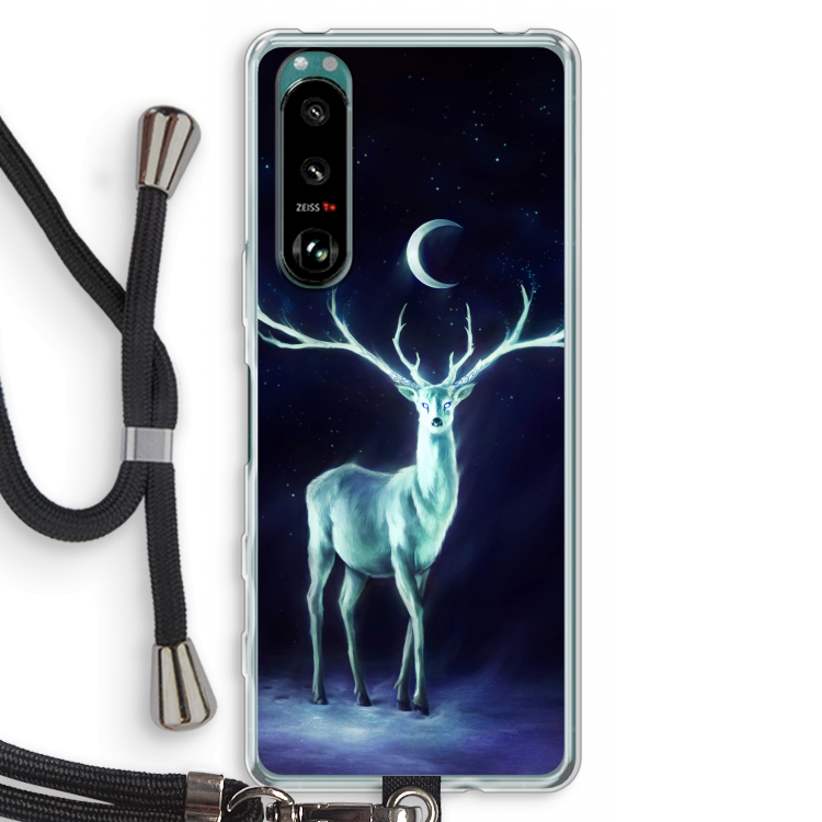 Nightbringer: Sony Xperia 5 III Transparant Hoesje met koord