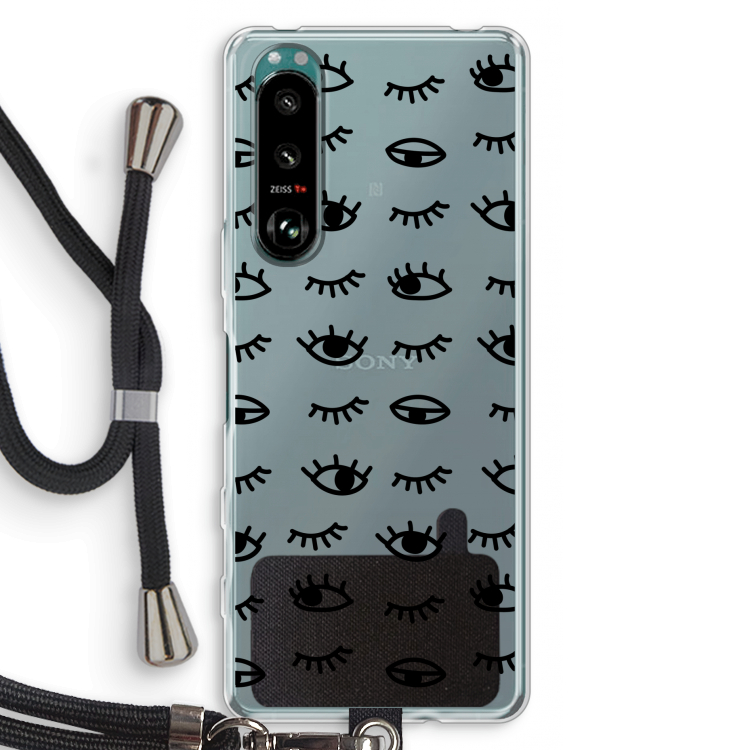 Eye pattern #2: Sony Xperia 5 III Transparant Hoesje met koord