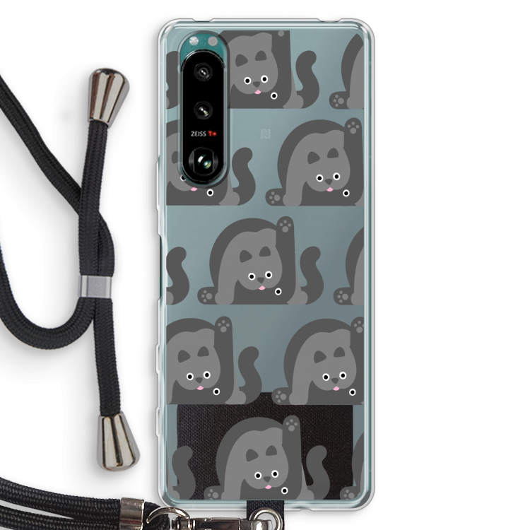 Cats: Sony Xperia 5 III Transparant Hoesje met koord