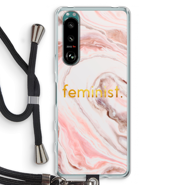 Feminist: Sony Xperia 5 III Transparant Hoesje met koord