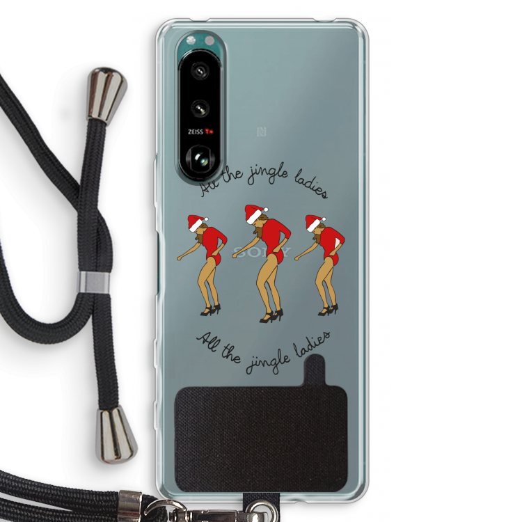 Jingle Ladies: Sony Xperia 5 III Transparant Hoesje met koord