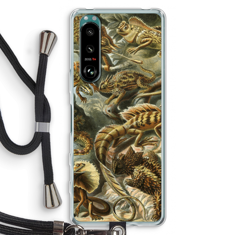 Haeckel Lacertilia: Sony Xperia 5 III Transparant Hoesje met koord