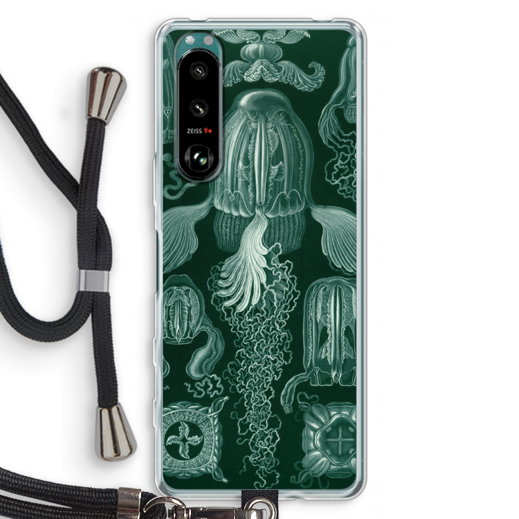 Haeckel Cubomedusae: Sony Xperia 5 III Transparant Hoesje met koord
