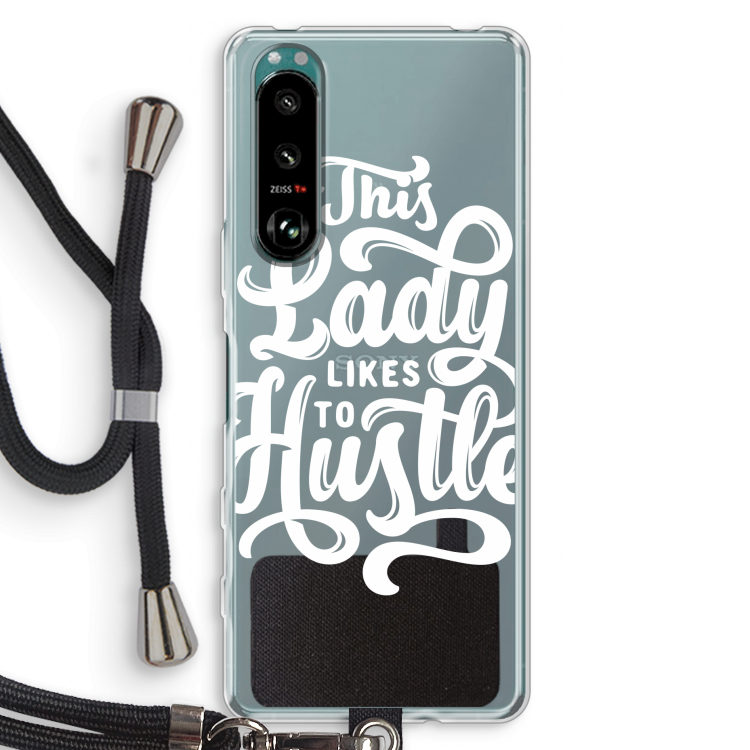 Hustle Lady: Sony Xperia 5 III Transparant Hoesje met koord