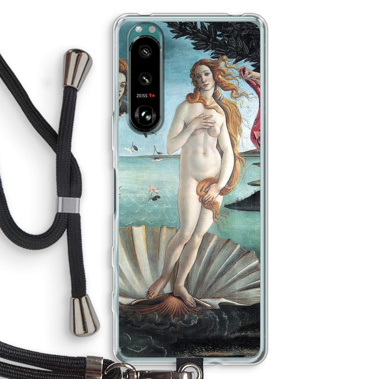 Birth Of Venus: Sony Xperia 5 III Transparant Hoesje met koord