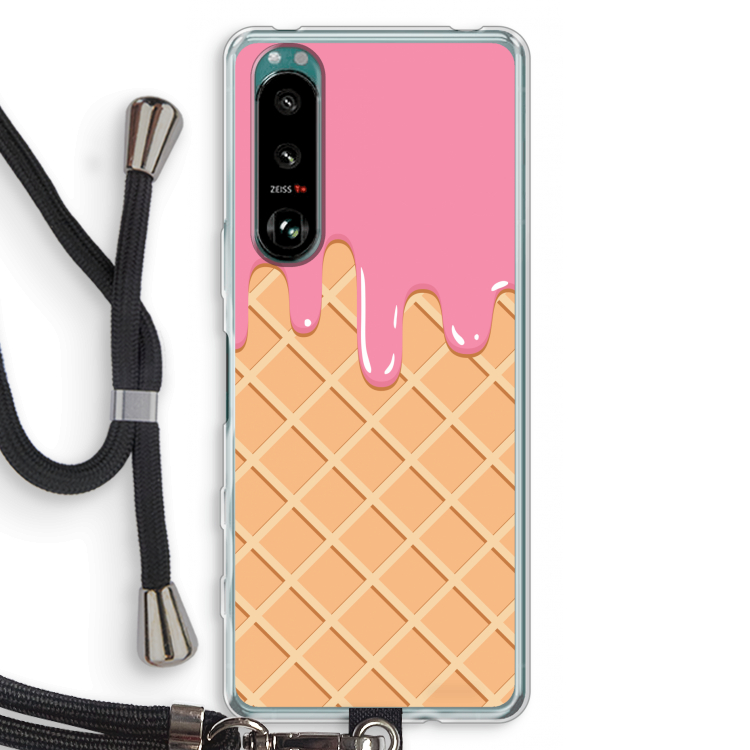 Ice cream: Sony Xperia 5 III Transparant Hoesje met koord