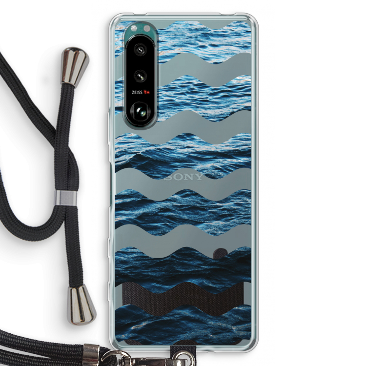 Oceaan: Sony Xperia 5 III Transparant Hoesje met koord