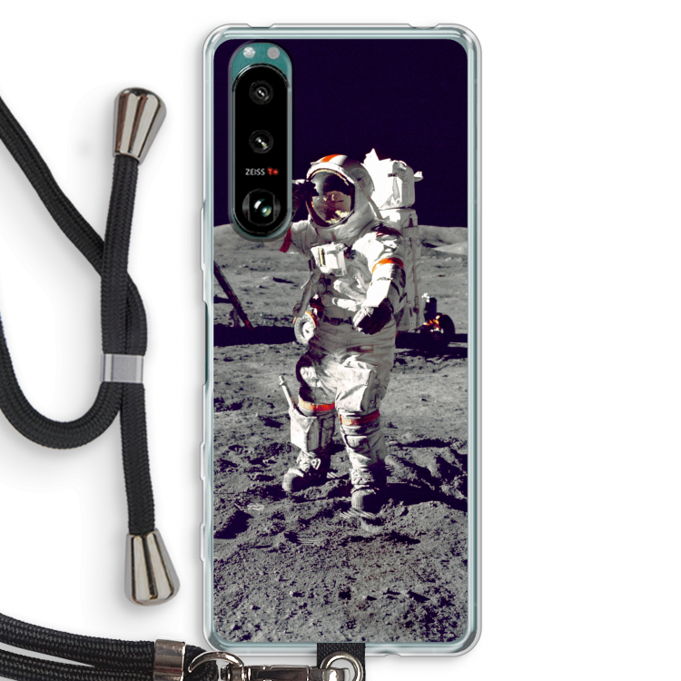 Spaceman: Sony Xperia 5 III Transparant Hoesje met koord