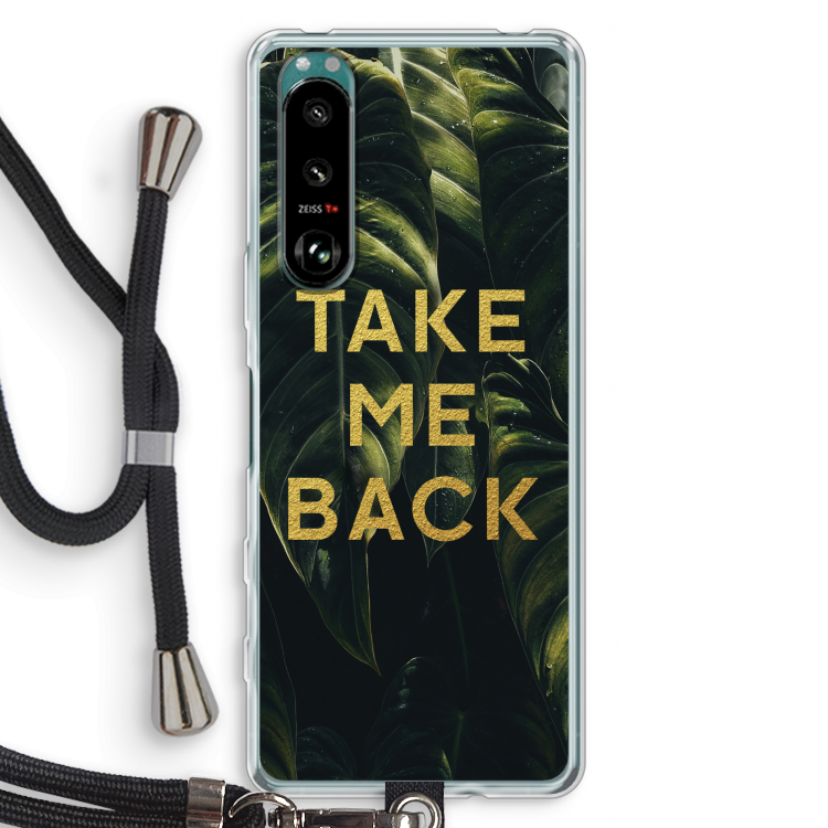 Take me back: Sony Xperia 5 III Transparant Hoesje met koord